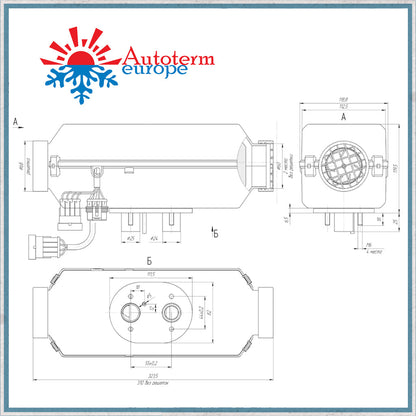 Autoterm Planar 2D Diesel Air Heater - Universal 2KW Kit-Camper Interiors