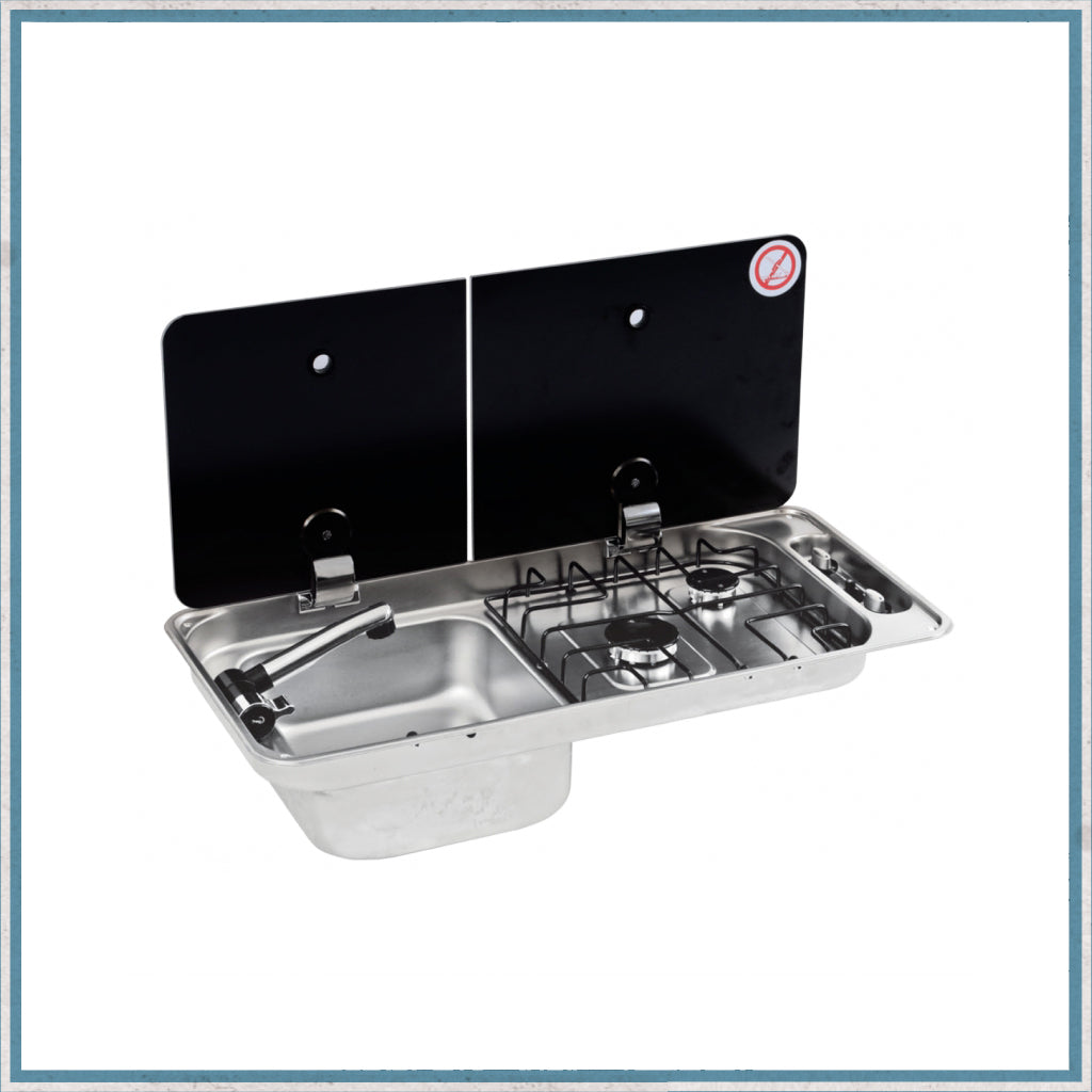 CAN FL1401 left hand campervan hob and sink unit