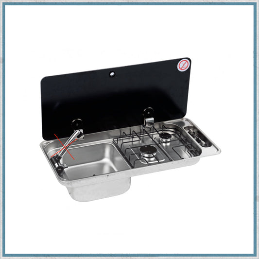 CAN FL1410 Twin Burner Hob - Left Hand Sink Combination Unit