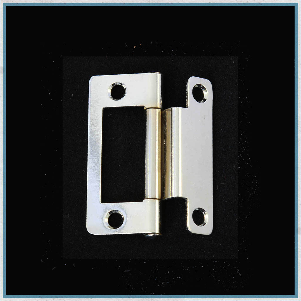 Single cranked chrome plated hinge