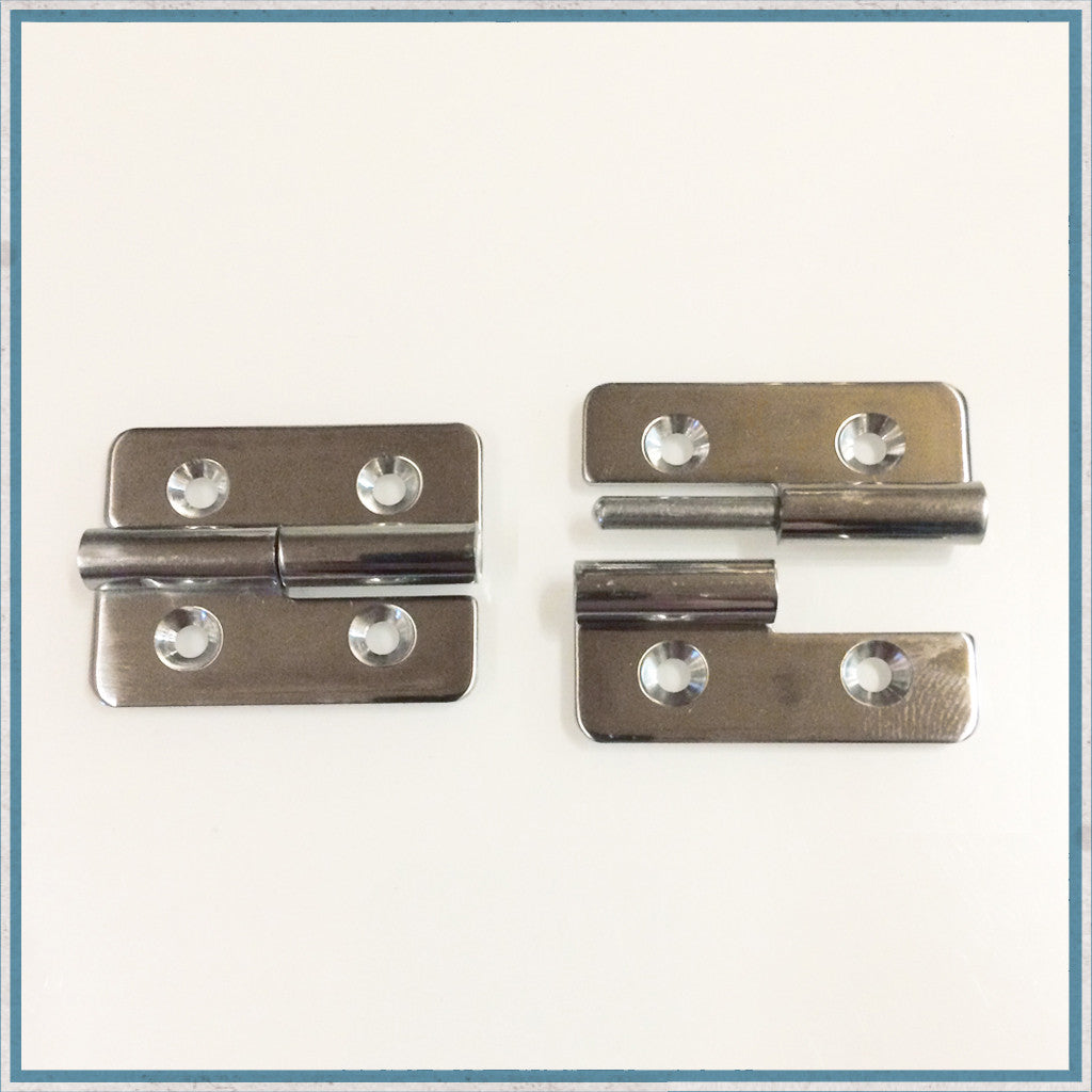 Lift-Off Polished Stainless Steel Hinge/Bracket