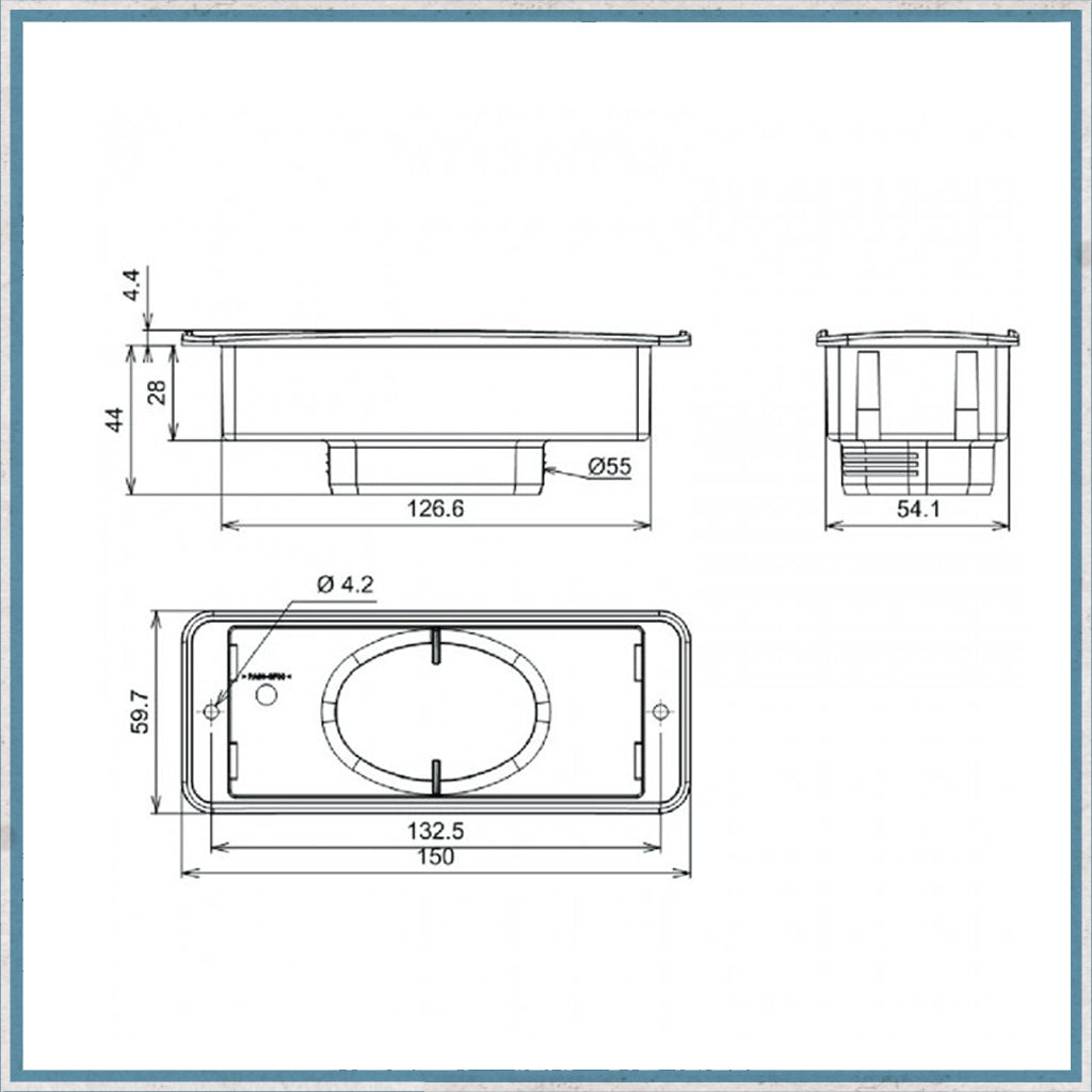 Rectangular Directional Air Vent dimensions for Autoterm, eberspacher, propex and Webasto diesel air heaters