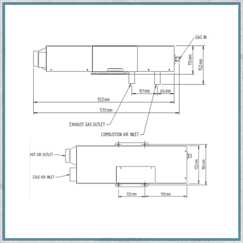 Propex HS200e lpg and electric blown air heater schematic diagram