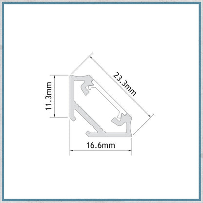 Corner Quadrant Profile LED Aluminium Lighting Channel Kit for Camper vans Motorhomes