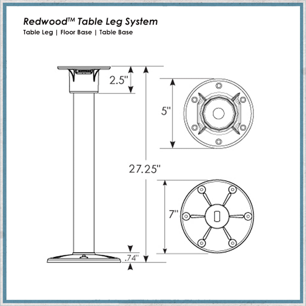 Redwood table leg set