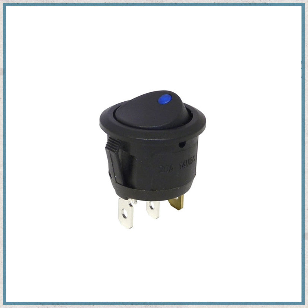 12V Round Rocker Switch with LED-Camper Interiors