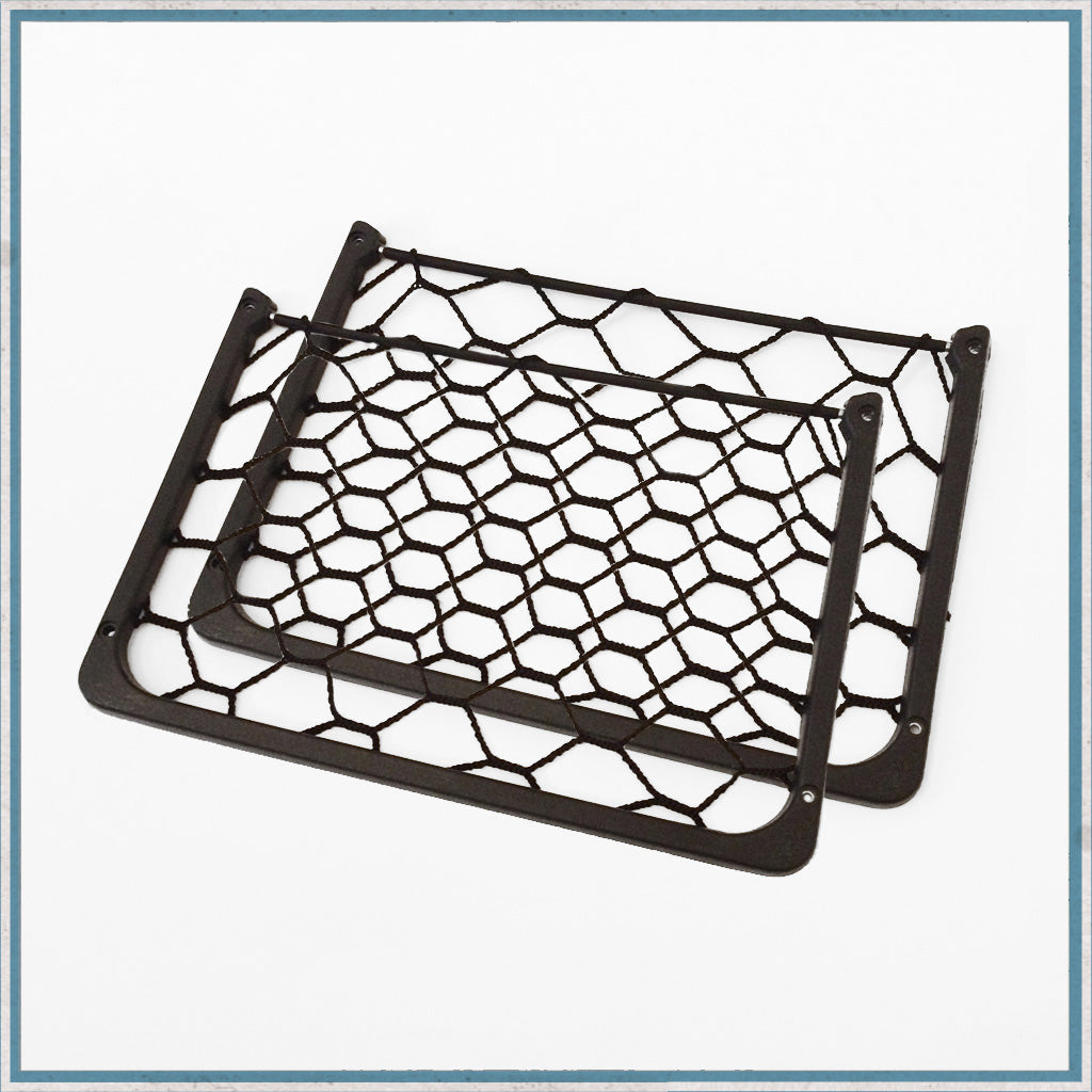 Pair of Elasticated storage net vans and motorhomes, 310mm x 210mm