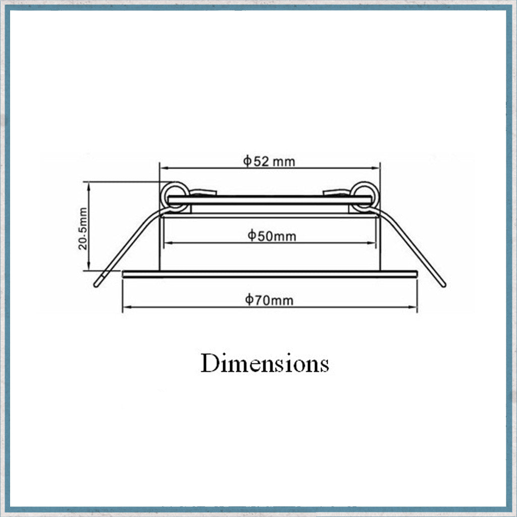 2W LED Switched Recessed 70mm Down Light-Camper Interiors