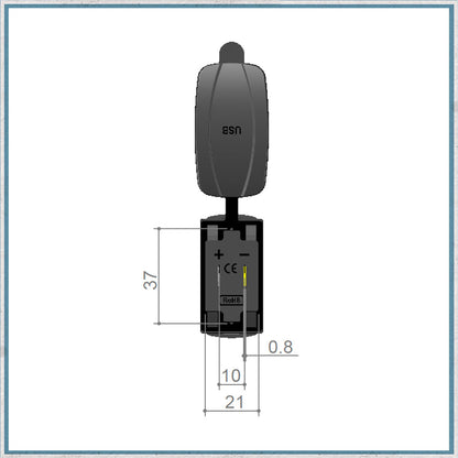 Low Voltage Parts - 2.4A Waterproof Dual Port USB A & USB C Power Socket 12V / 24V