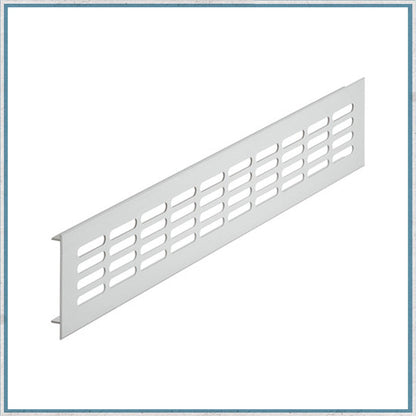 Hafele Silver Ventilation Grille for Recess Mounting 60mm Heigh/15mm Depth