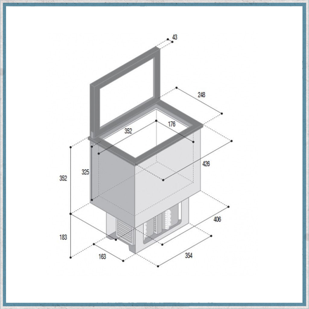 20 Litre Vitrifrigo TL20 Top Loading Fridge 12v/24v-Camper Interiors