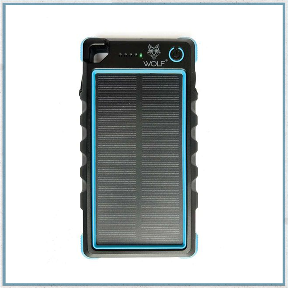 Wolf Outdoors SPB-10 Solar Power Bank Blue Edition