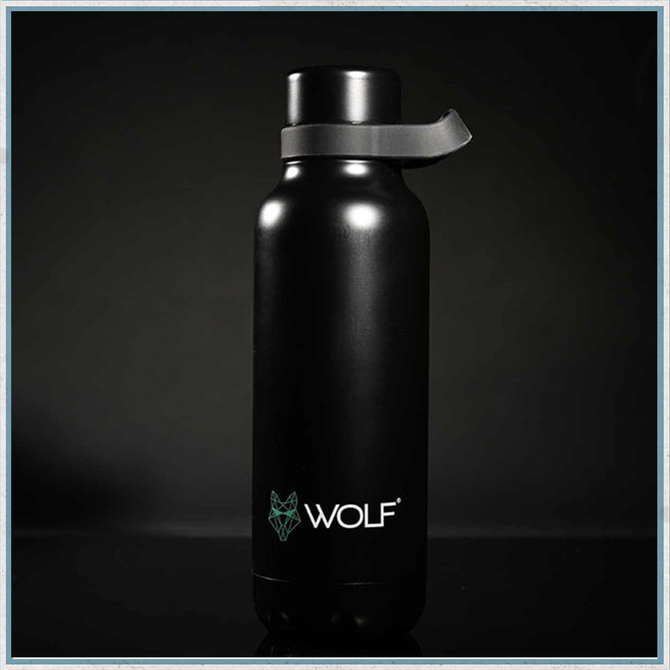 Wolf Outdoors Vacuum Hot & Cold Flask Black 700ml