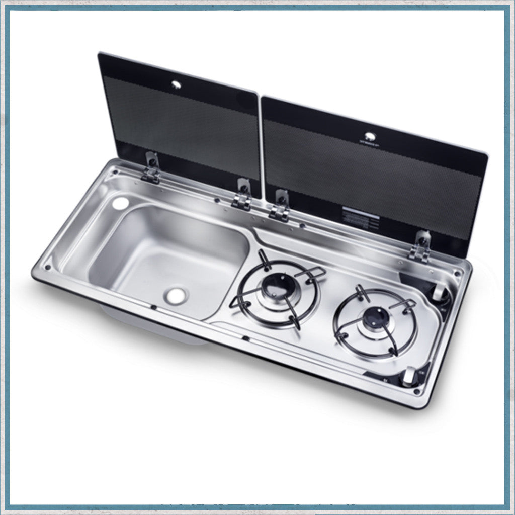 Smev 9722 - Dometic MO9722 Slimline Combination Hob and Sink for camper vans, motorhomes and caravans