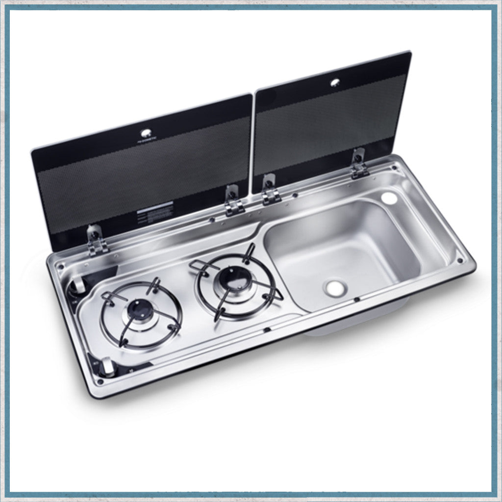 Smev 9722 - Dometic MO9722 Slimline Combination Hob and Sink for camper vans, motorhomes and caravans