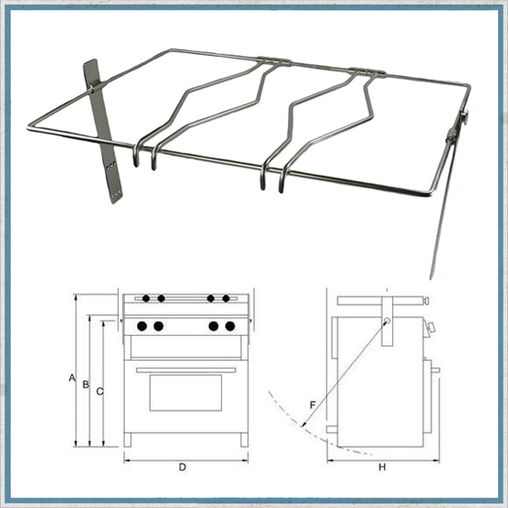 Sea Rail and Gimbal for Tasman Hob/Grill and Neptune Cooker