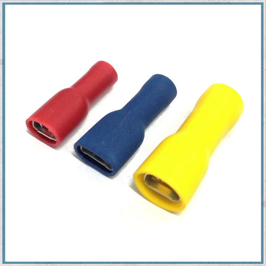 Crimp - Insulated Female Spade Terminals Red / Blue / Yellow