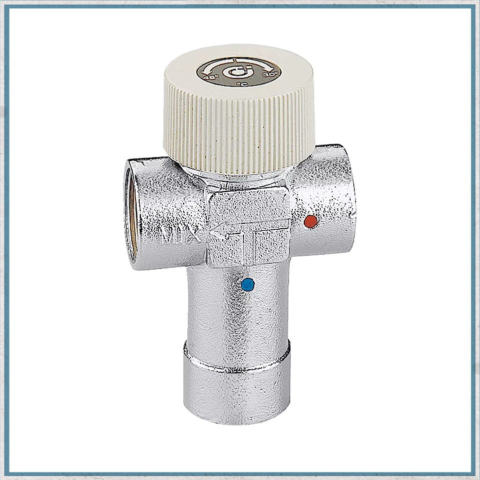 Heating - Caleffi Adjustable Thermostatic Mixing Valve For Water Storage Heaters 1/2" 30-48°C