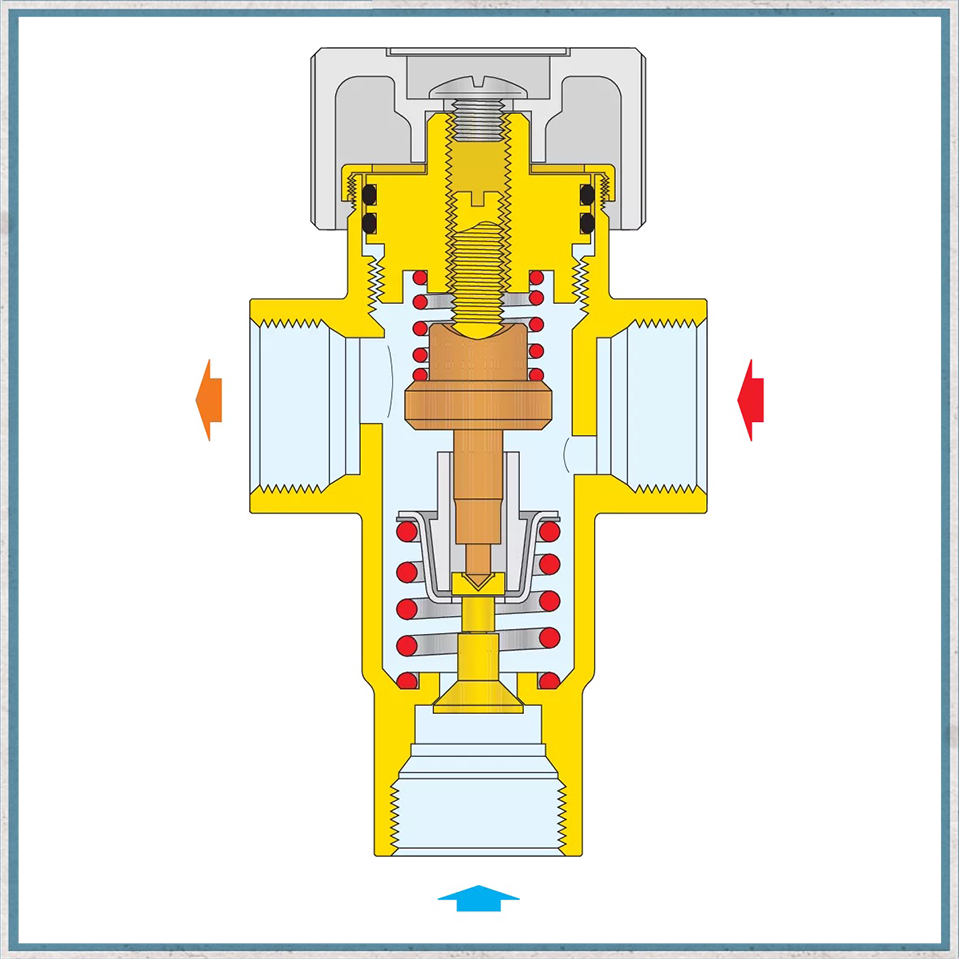 Heating - Caleffi Adjustable Thermostatic Mixing Valve For Water Storage Heaters 1/2" 30-48°C